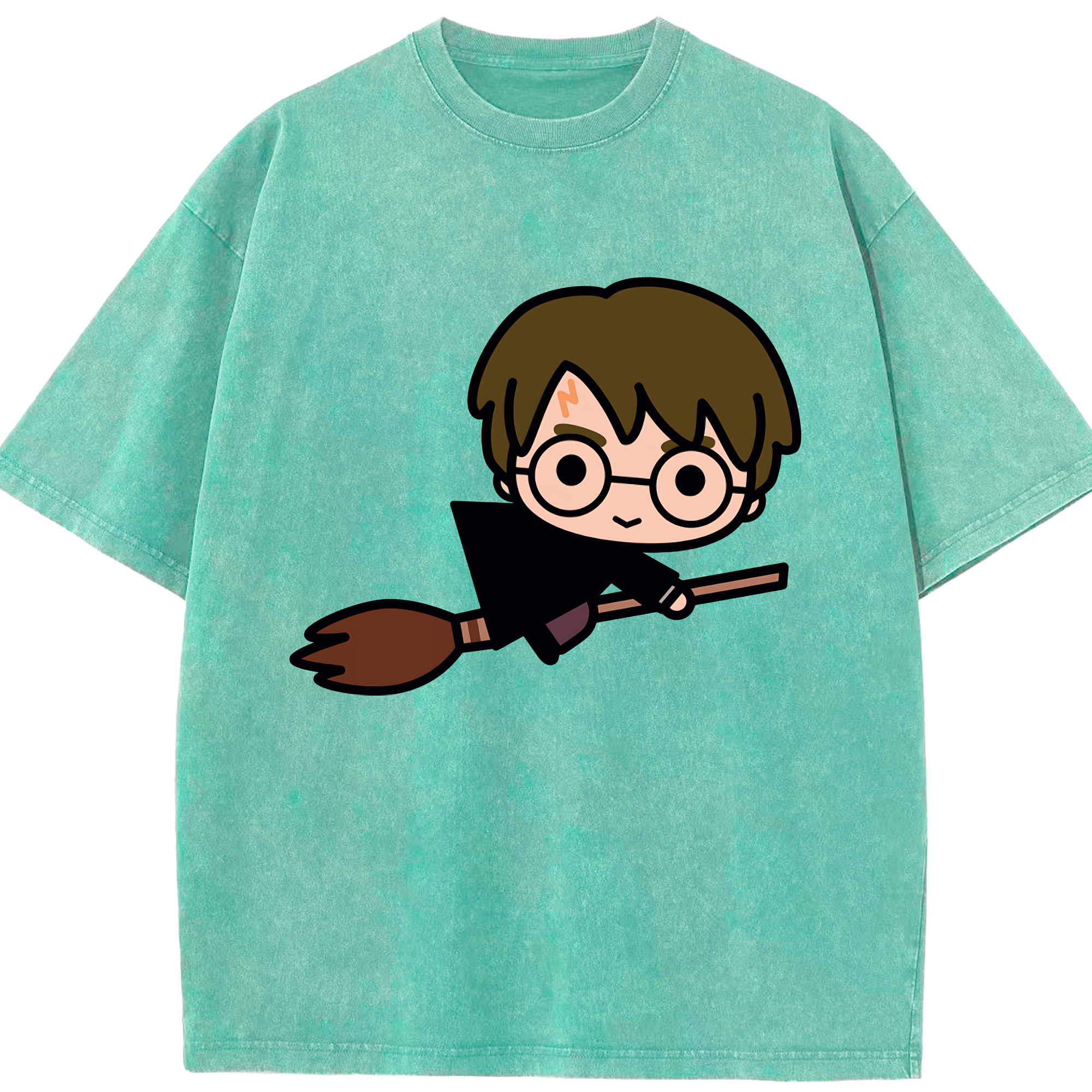 （画像用） Harry Potter ハリー・ポッターシリーズ 綿100% ヴィンテージ風 半袖Tシャツ（フロントプリント）